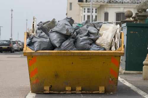 North London residents participating in waste collection