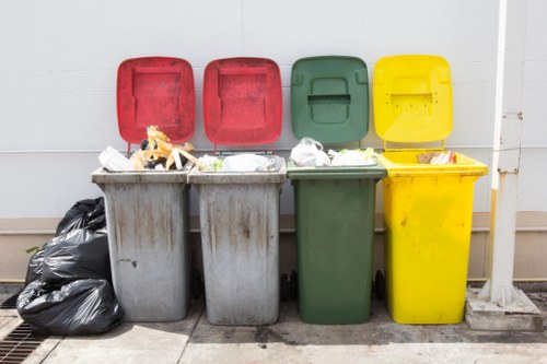 Clearing household rubbish in a North London home