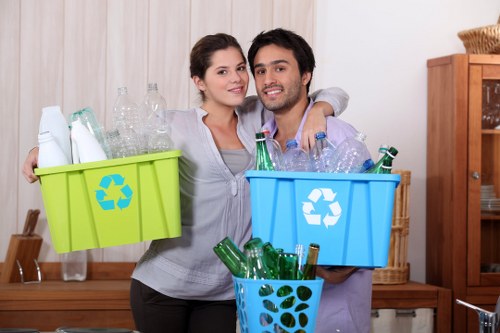 North London rubbish removal team at work